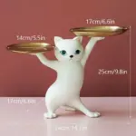 Homeko_Sneaky_Kitty_Sculpture_With_Double_Tray_-_-4280253 Homeko Sneaky Kitty Sculpture With Double Tray