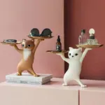 Homeko_Sneaky_Kitty_Sculpture_With_Double_Tray_-_-4280258 Homeko Sneaky Kitty Sculpture With Double Tray
