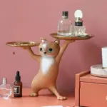 Homeko_Sneaky_Kitty_Sculpture_With_Double_Tray_-_-4280267 Homeko Sneaky Kitty Sculpture With Double Tray