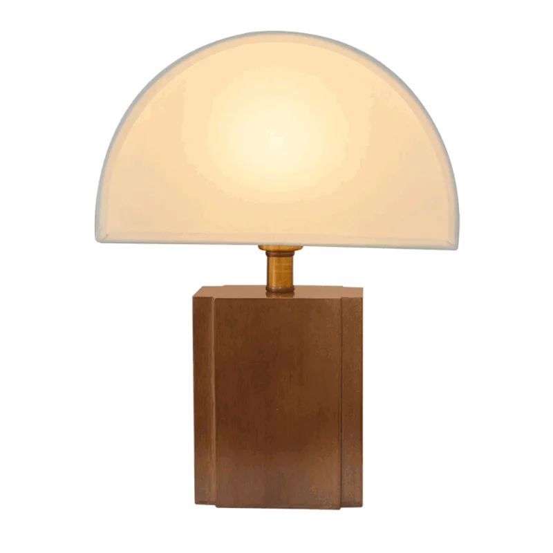 Homeko Solid Wood Fabric Lampshade Table Lamp -