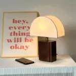 Homeko Solid Wood Fabric Lampshade Table Lamp