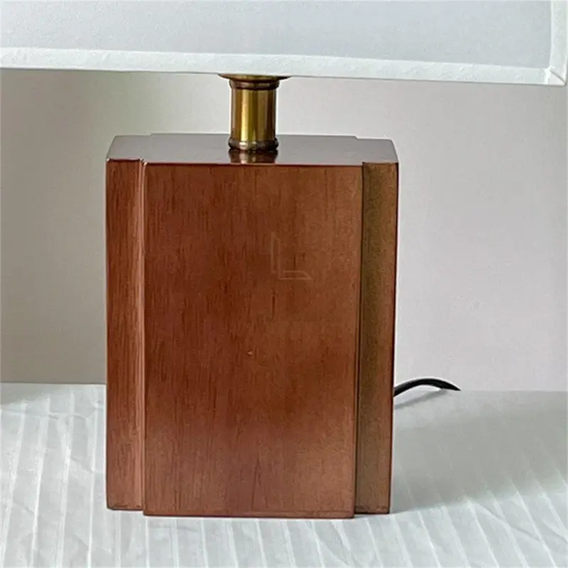 Homeko Solid Wood Fabric Lampshade Table Lamp