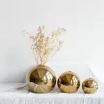 Homeko Sphere Golden Flower Vase