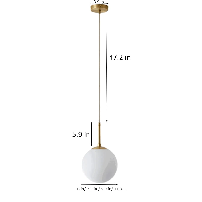 Homeko Sphere Long Stick Pendant Lamp -