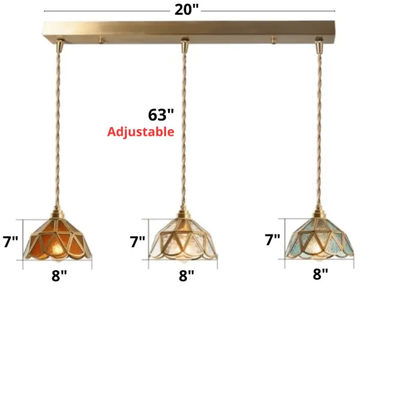 Homeko Stained Glass Pendant Lights