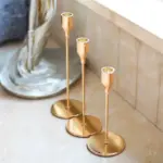 Homeko Stainless Steel Candle Holder Set