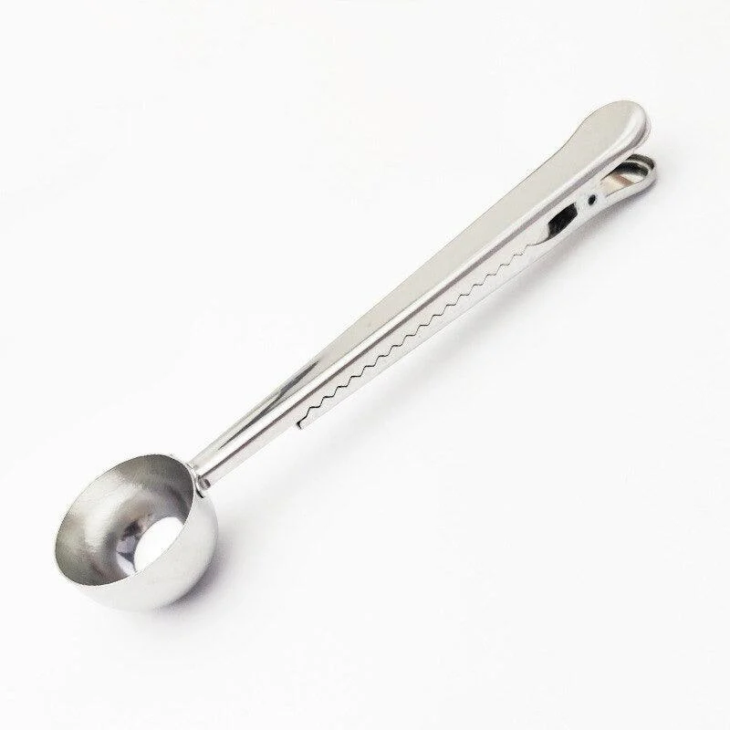 Homeko Stainless Steel Coffee Measuring Spoon And Sealing Clip -