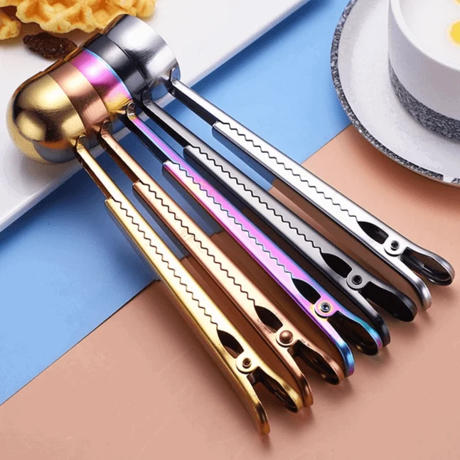 Homeko Stainless Steel Coffee Measuring Spoon And Sealing Clip -