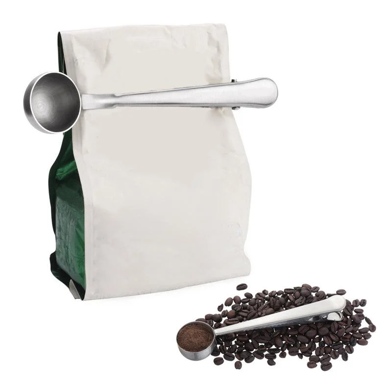 Homeko Stainless Steel Coffee Measuring Spoon And Sealing Clip -