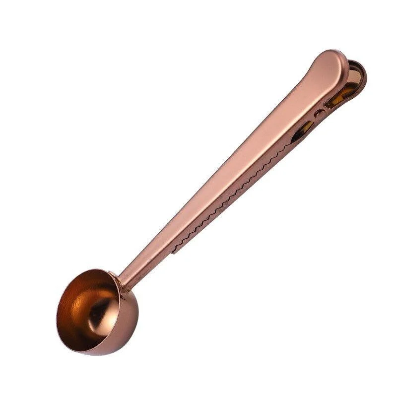Homeko Stainless Steel Coffee Measuring Spoon And Sealing Clip -