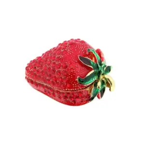 Homeko Strawberry Jewelry And Trinket Box