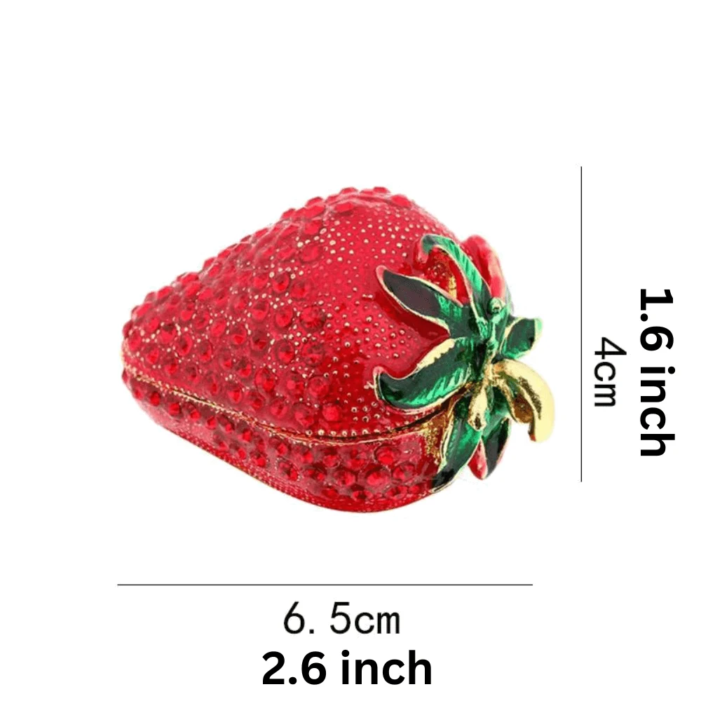 Homeko Strawberry Jewelry And Trinket Box -