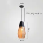 Homeko Stripe Glass Pendant Lights