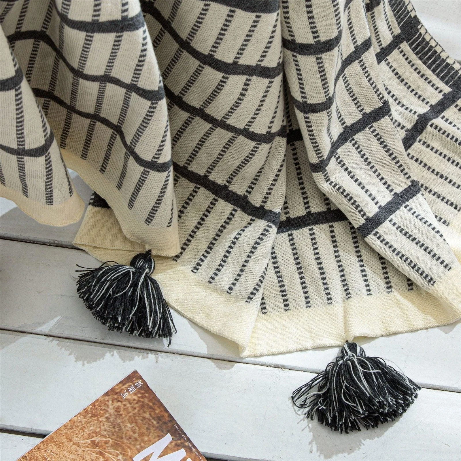 Homeko Striped Throw Blanket -