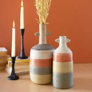 Homeko Striped Vase Set