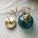 Homeko Style Retro Brass Glass Pendant Lamp