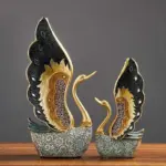 Homeko Swan Figurines 2 Piece Set
