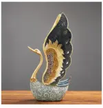 Homeko Swan Figurines 2 Piece Set