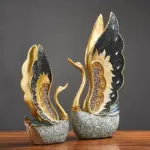 Homeko Swan Figurines 2 Piece Set