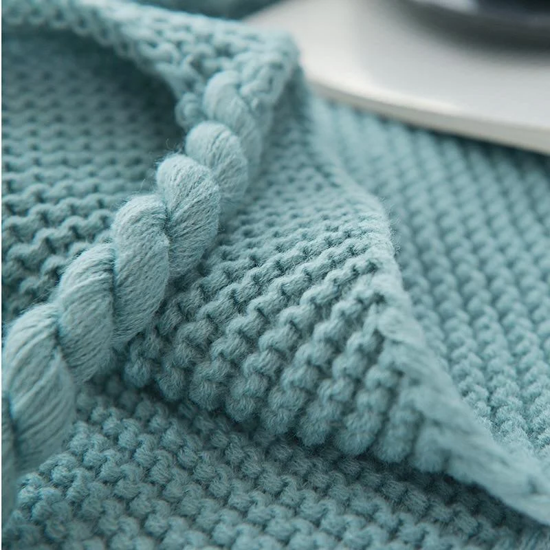 Homeko Tassel Knitted Blanket -