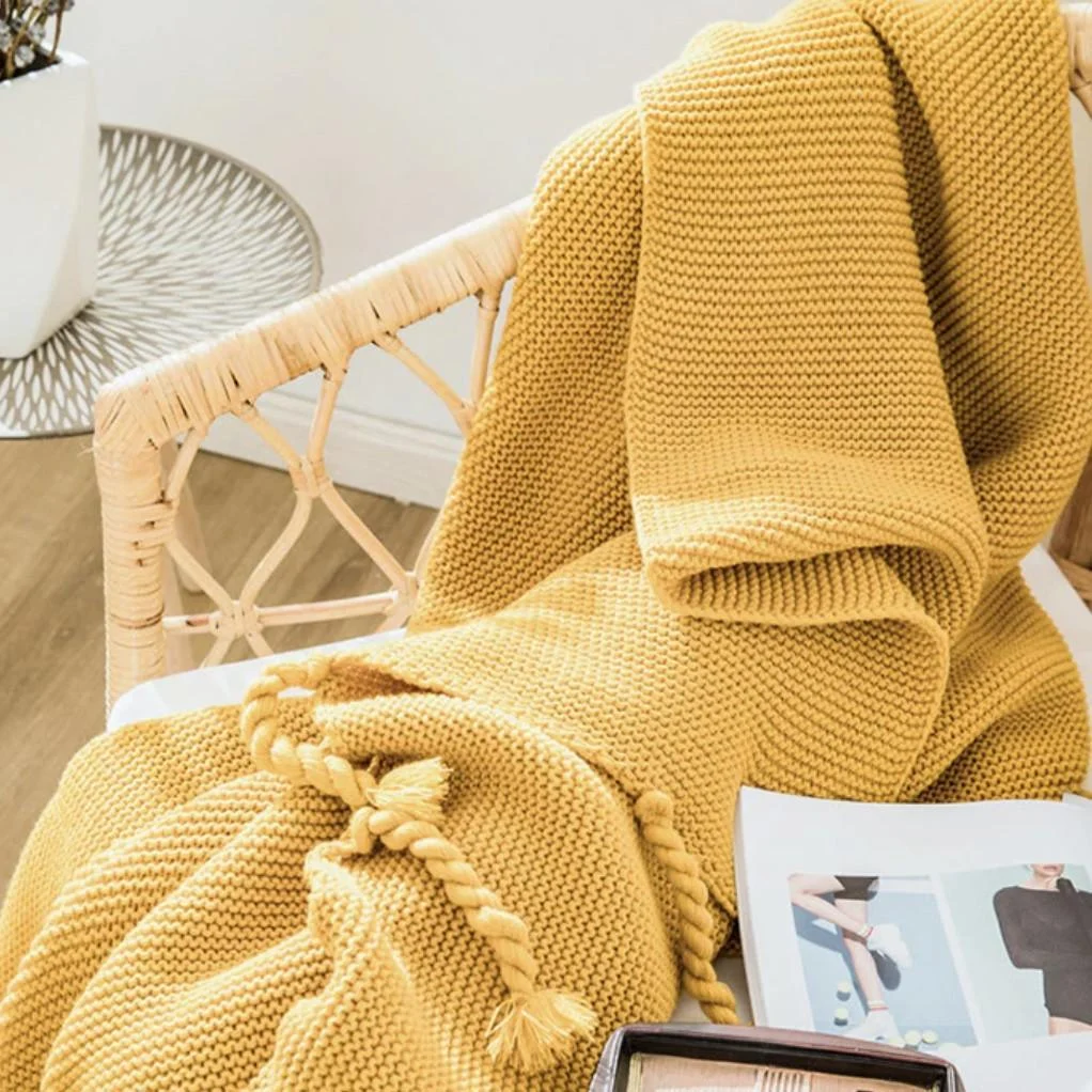 Homeko Tassel Knitted Blanket -