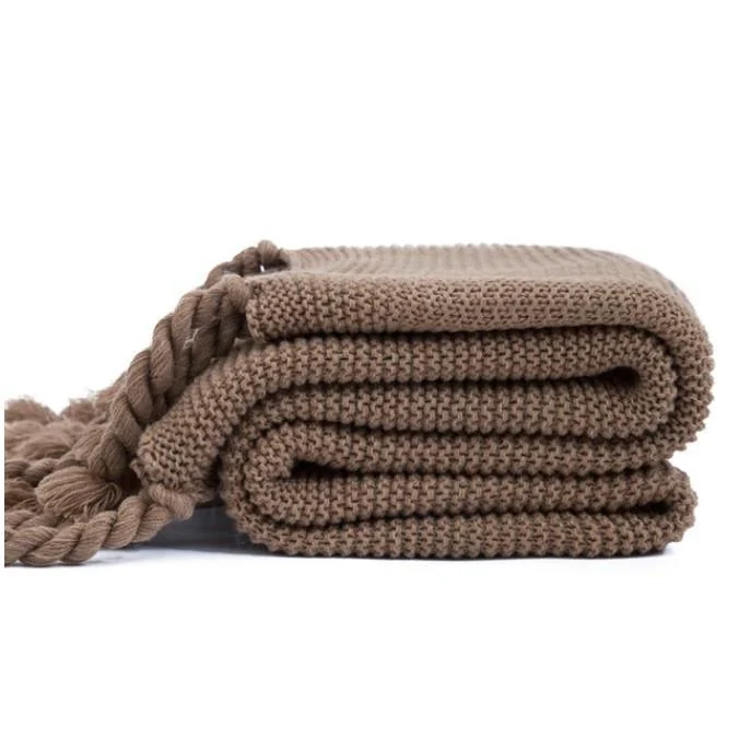 Homeko Tassel Knitted Blanket -