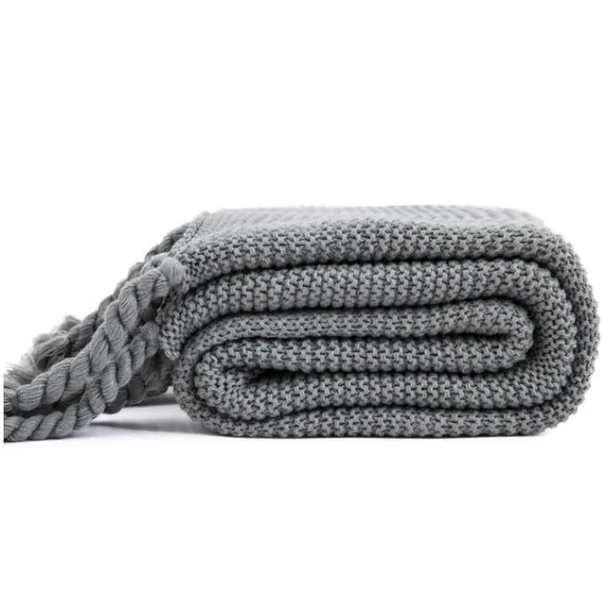 Homeko Tassel Knitted Blanket -