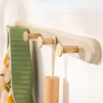 Homeko Taupe Wall Mounted Coat Rack with Hooks