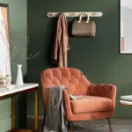 Homeko Taupe Wall Mounted Coat Rack with Hooks