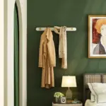 Homeko Taupe Wall Mounted Coat Rack with Hooks