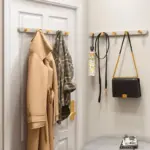 Homeko Taupe Wall Mounted Coat Rack with Hooks