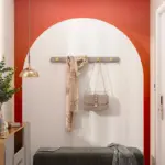 Homeko Taupe Wall Mounted Coat Rack with Hooks