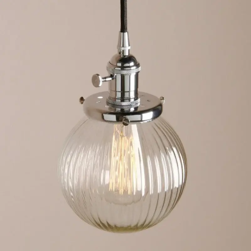 Homeko Textured Glass Globe Pendant Lights