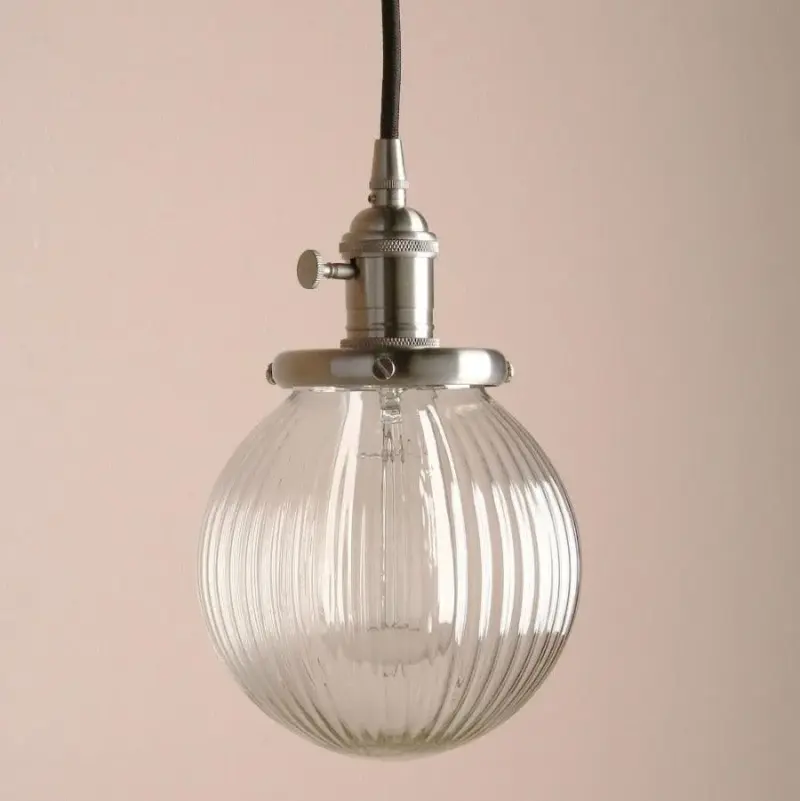 Homeko Textured Glass Globe Pendant Lights