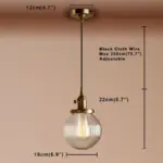 Homeko Textured Glass Globe Pendant Lights