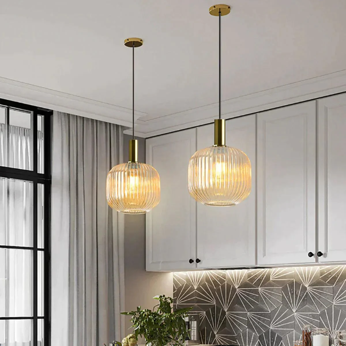 Homeko Textured Glass Pendant Light -