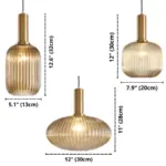 Homeko Textured Glass Pendant Lights