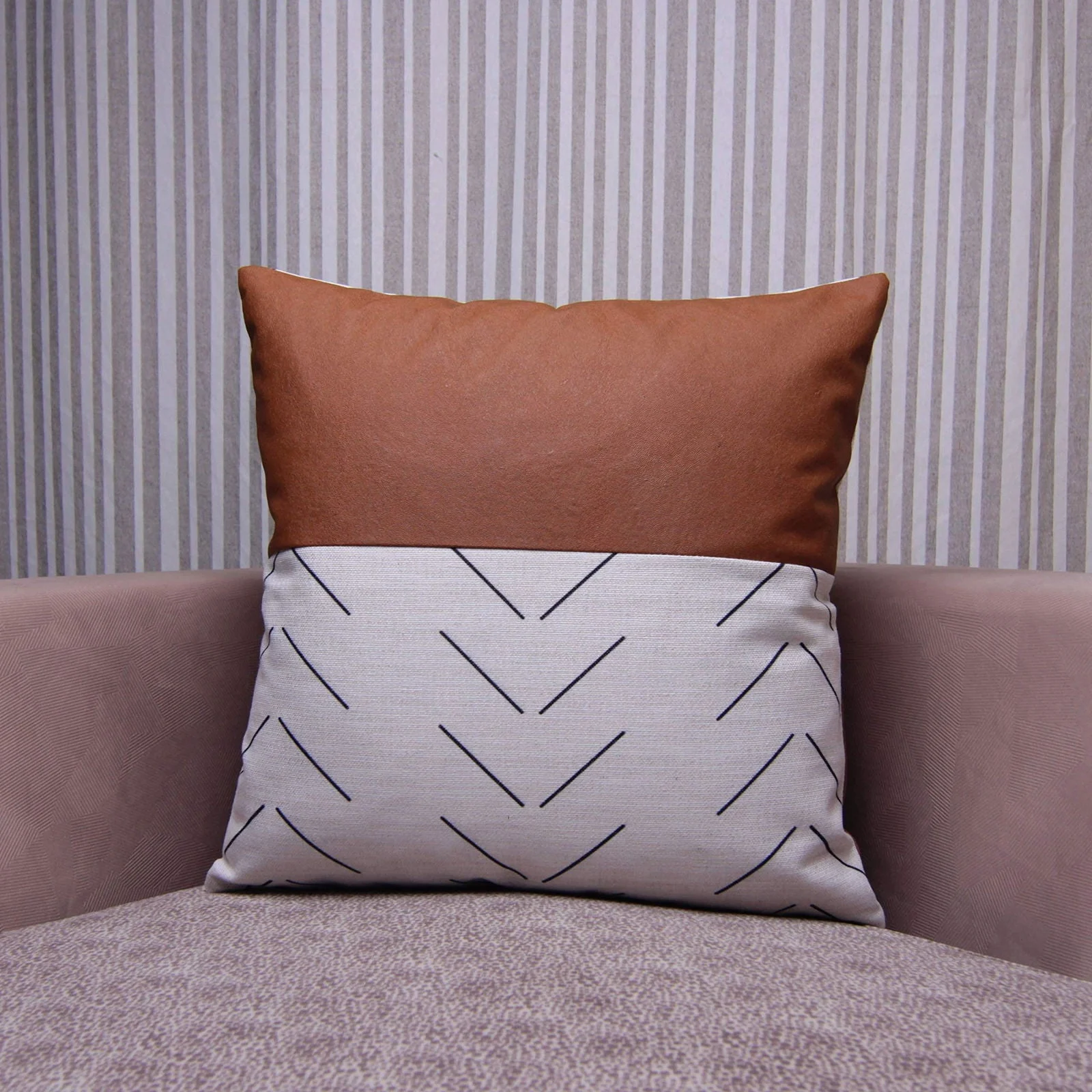 Homeko Throw Pillow Covers for Couch and Bed Set of 6 -