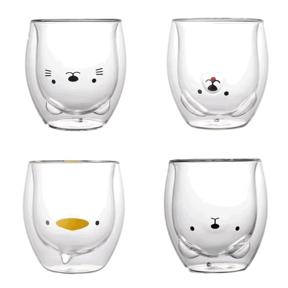 Homeko Too Cute Double Walled Thermo Cups - Set of 4 -