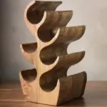 Homeko Trees Wood Table Wine Rack Bottle Holder