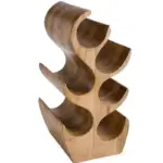 Homeko Trees Wood Table Wine Rack Bottle Holder