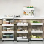 Homeko Trolley Storage Shelves on Wheels
