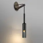 Homeko Tube Smoked Glass Wall Lamp