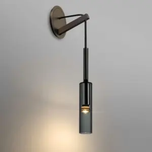 Homeko Tube Smoked Glass Wall Lamp