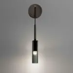 Homeko Tube Smoked Glass Wall Lamp
