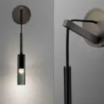 Homeko Tube Smoked Glass Wall Lamp