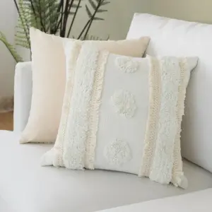 Homeko Tufted Dot Pillow Cover Set