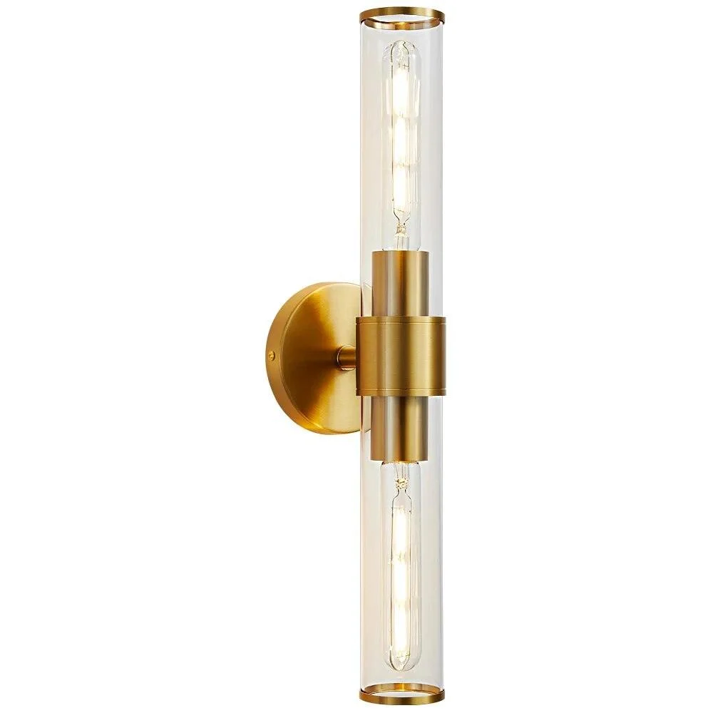 Homeko Two-Bulb Glass Wall/Vanity Sconce -