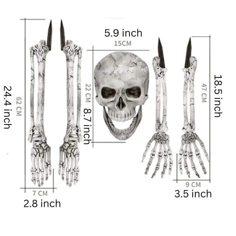 Homeko Very Scary Halloween Lawn Skeleton
