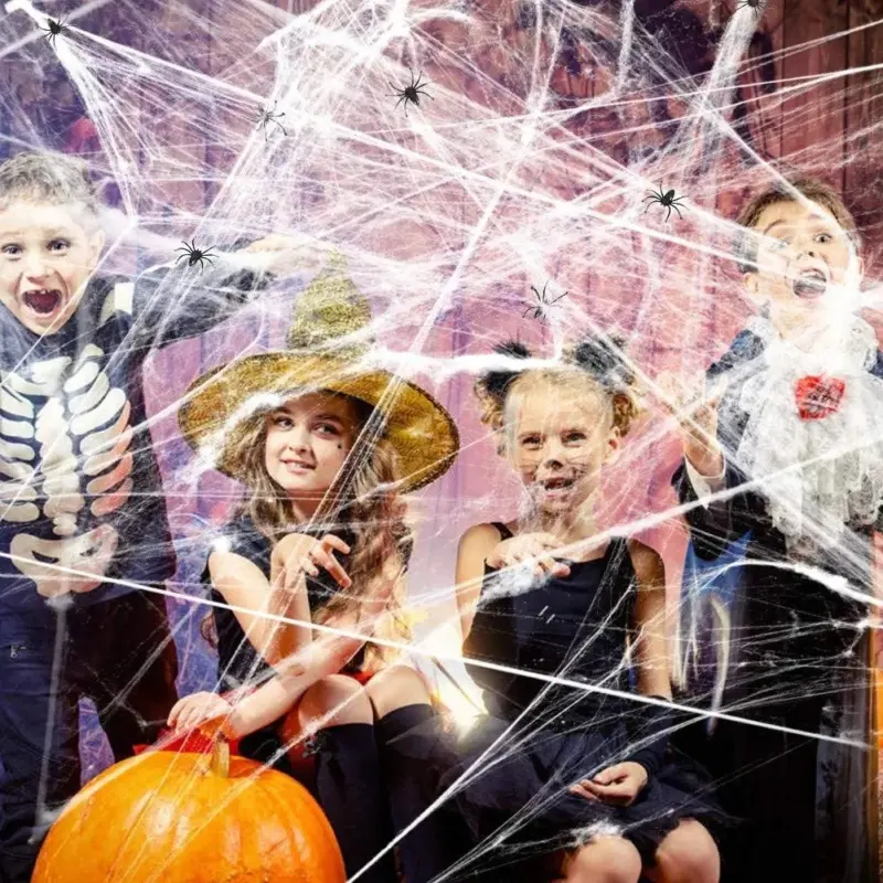Homeko Very Scary Halloween Spider Web And Spiders